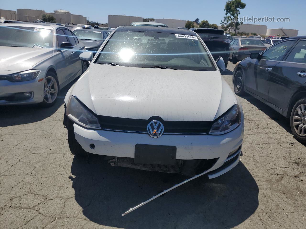 2015 Volkswagen Golf  White vin: 3VW217AU7FM007269