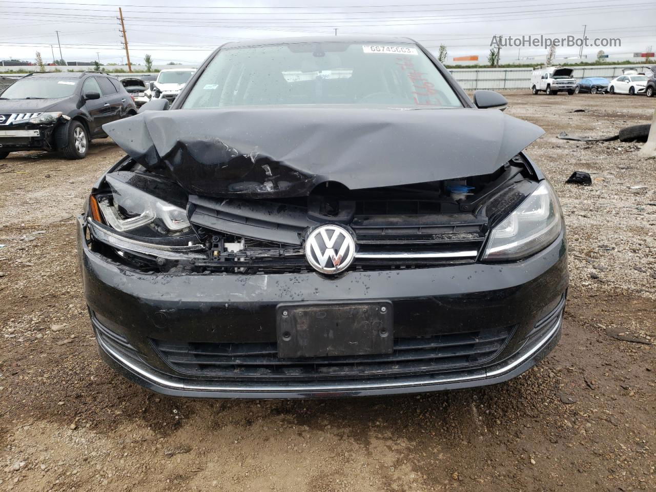 2015 Volkswagen Golf  Black vin: 3VW217AU7FM008910