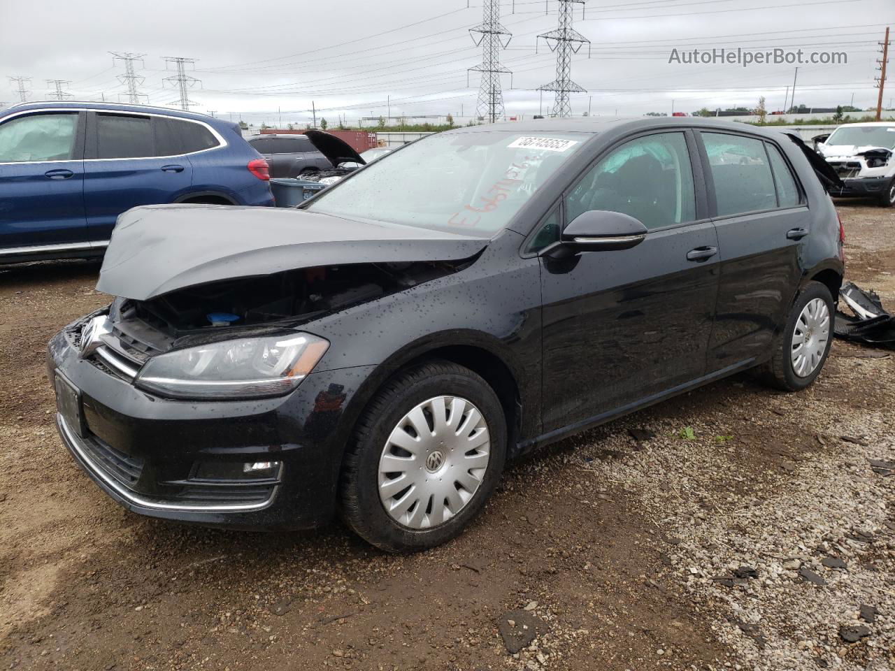 2015 Volkswagen Golf  Black vin: 3VW217AU7FM008910