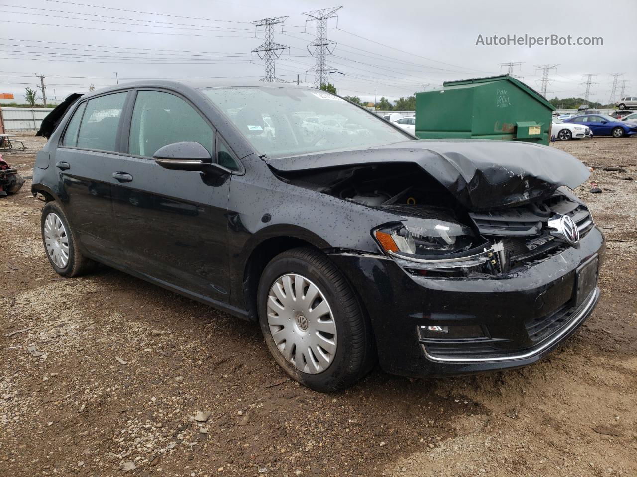 2015 Volkswagen Golf  Black vin: 3VW217AU7FM008910