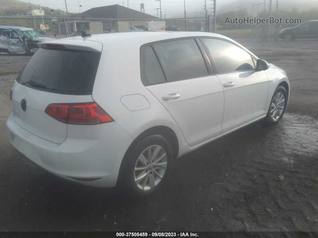 2015 Volkswagen Golf Tsi S W/sunroof White vin: 3VW217AU7FM033645