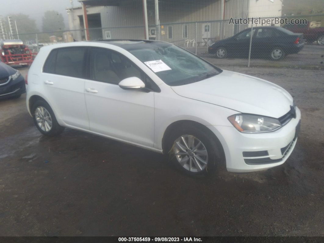 2015 Volkswagen Golf Tsi S W/sunroof Белый vin: 3VW217AU7FM033645