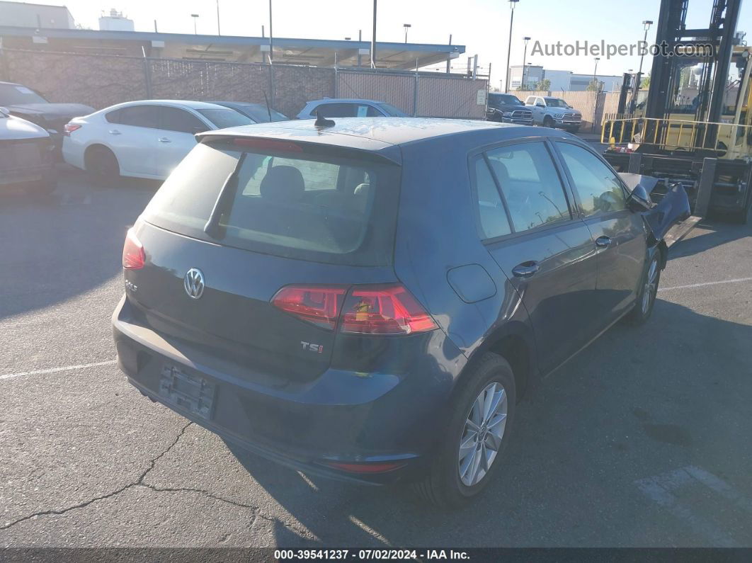 2015 Volkswagen Golf Tsi S 4-door Blue vin: 3VW217AU7FM052955