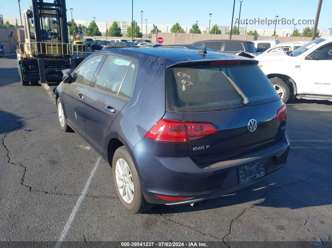 2015 Volkswagen Golf Tsi S 4-door Blue vin: 3VW217AU7FM052955