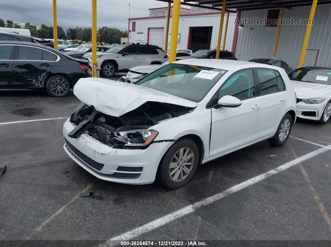 2015 Volkswagen Golf Tsi S 4-door White vin: 3VW217AU7FM062160