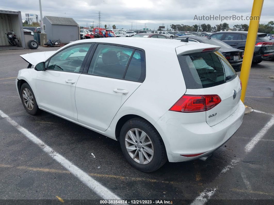 2015 Volkswagen Golf Tsi S 4-door Белый vin: 3VW217AU7FM062160