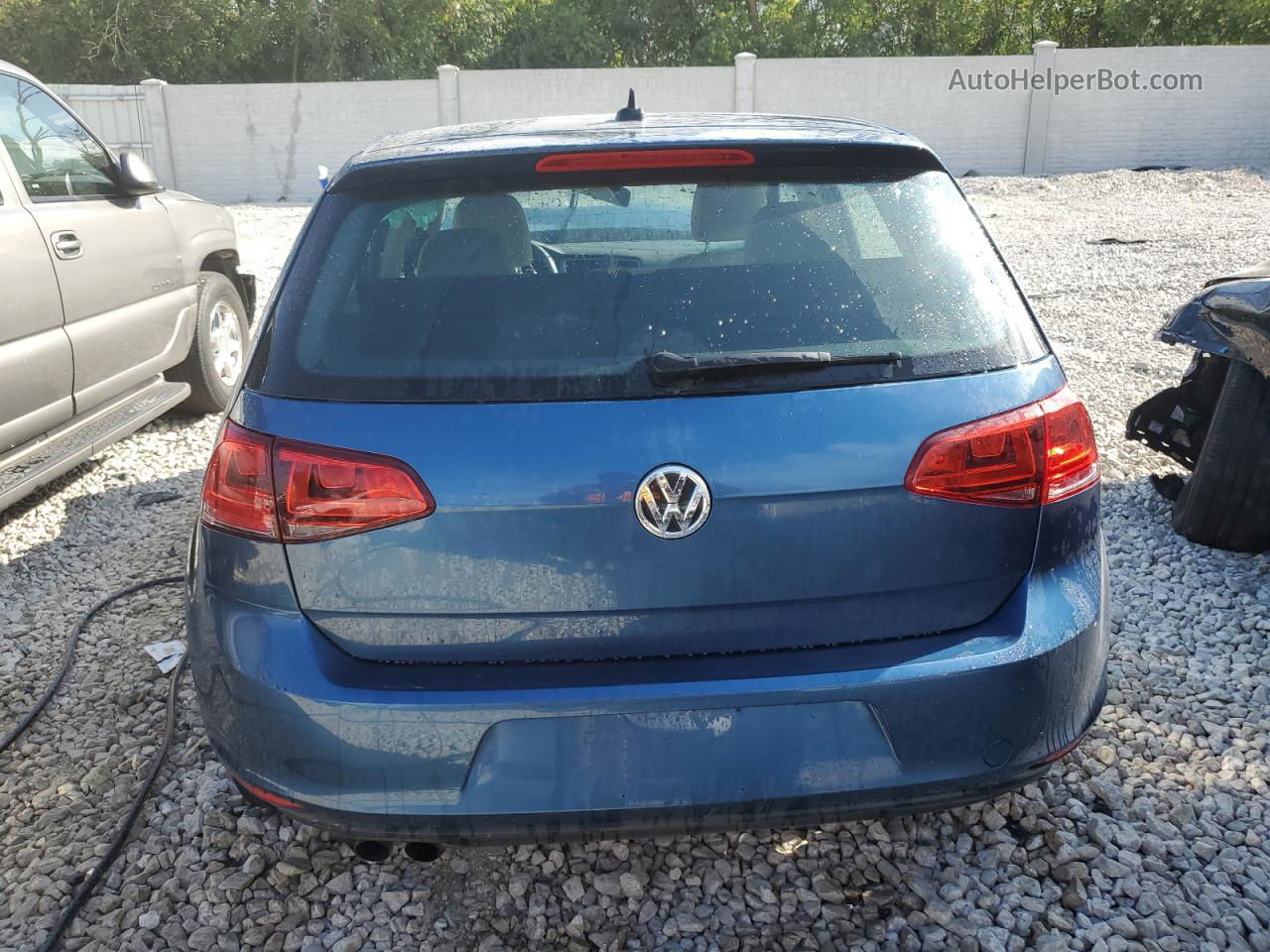 2016 Volkswagen Golf S/se Синий vin: 3VW217AU7GM043058