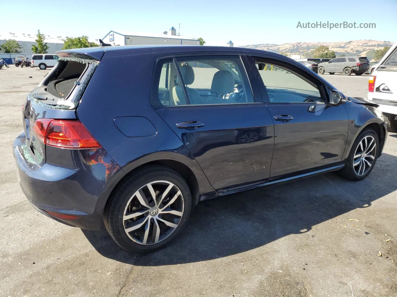 2017 Volkswagen Golf S Blue vin: 3VW217AU7HM042865