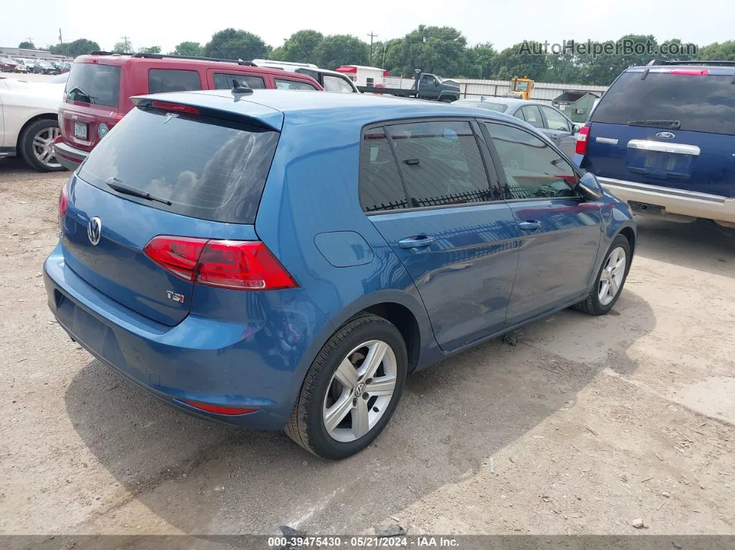 2017 Volkswagen Golf Tsi S 4-door/tsi Se 4-door/tsi Sel 4-door/tsi Wolfsburg Edition 4-door Blue vin: 3VW217AU7HM047693