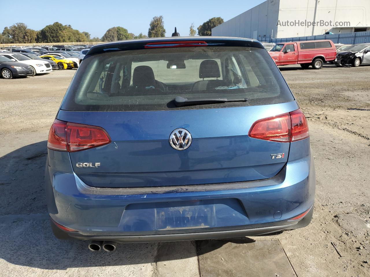 2017 Volkswagen Golf S Blue vin: 3VW217AU7HM067295