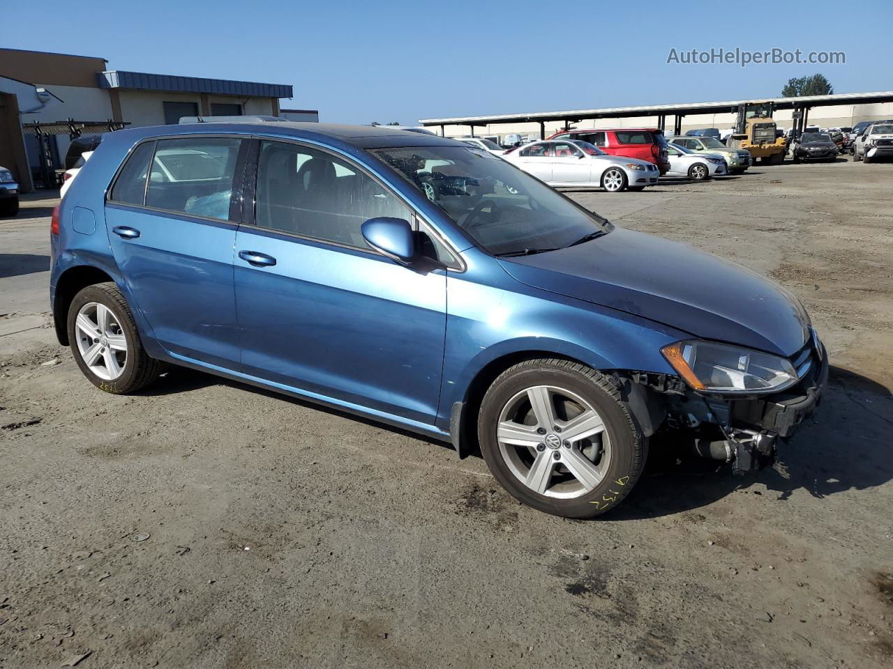 2017 Volkswagen Golf S Blue vin: 3VW217AU7HM067295