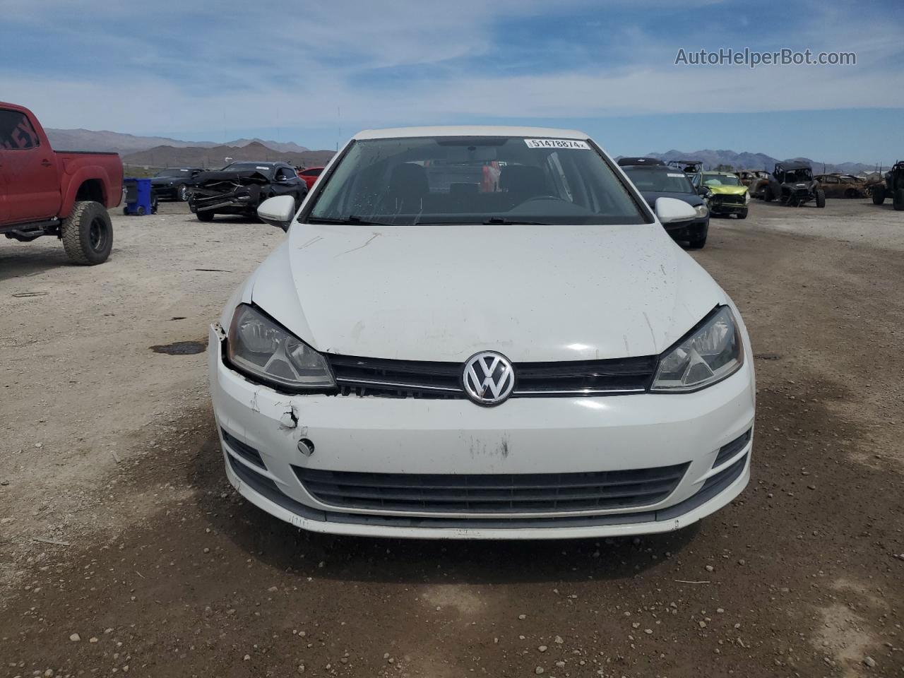 2015 Volkswagen Golf  White vin: 3VW217AU8FM030740