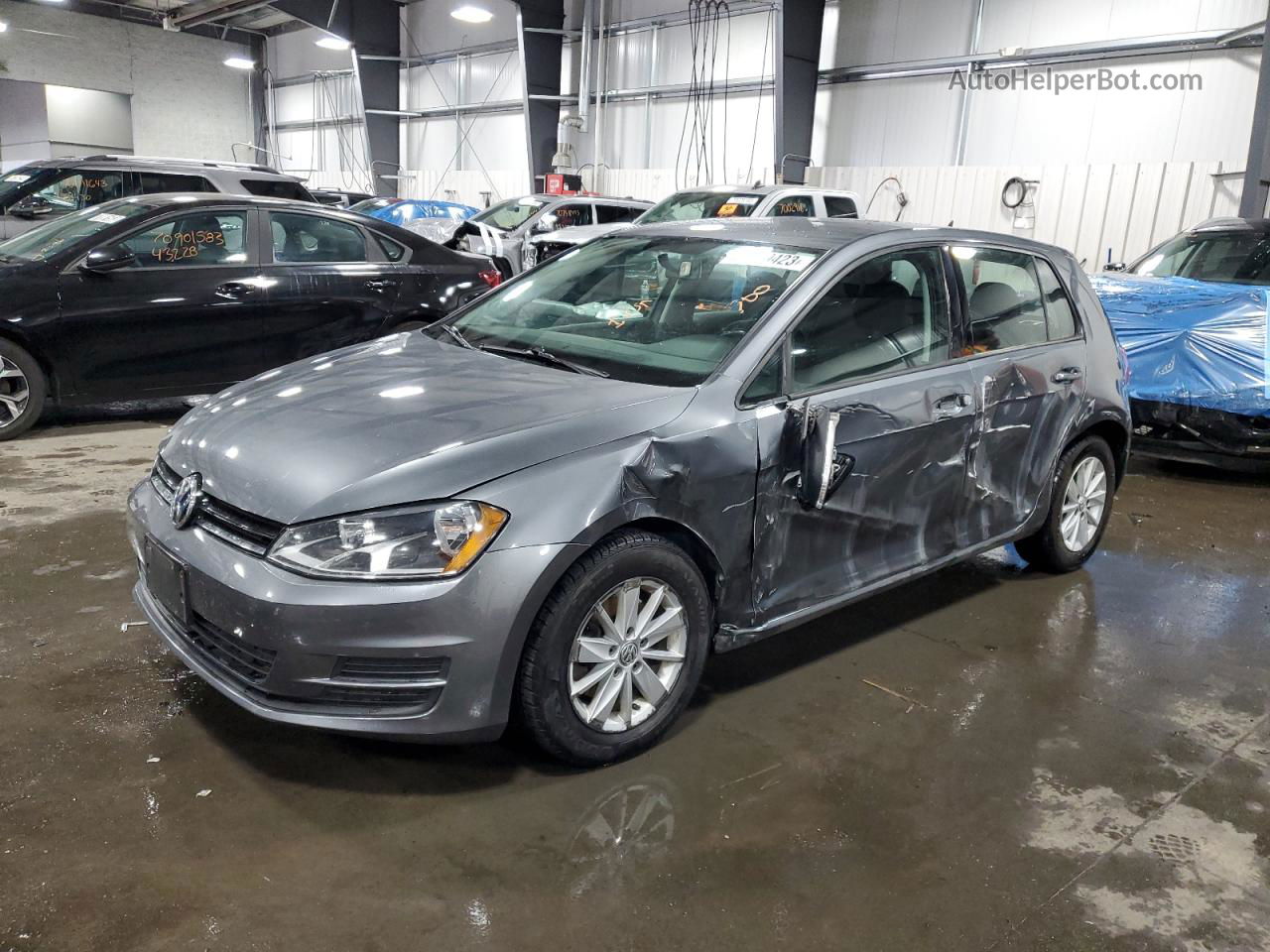 2016 Volkswagen Golf S/se Gray vin: 3VW217AU8GM010523