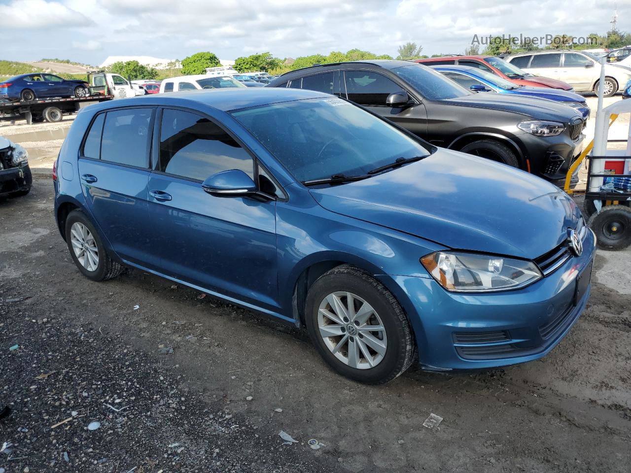 2016 Volkswagen Golf S/se Blue vin: 3VW217AU8GM041450