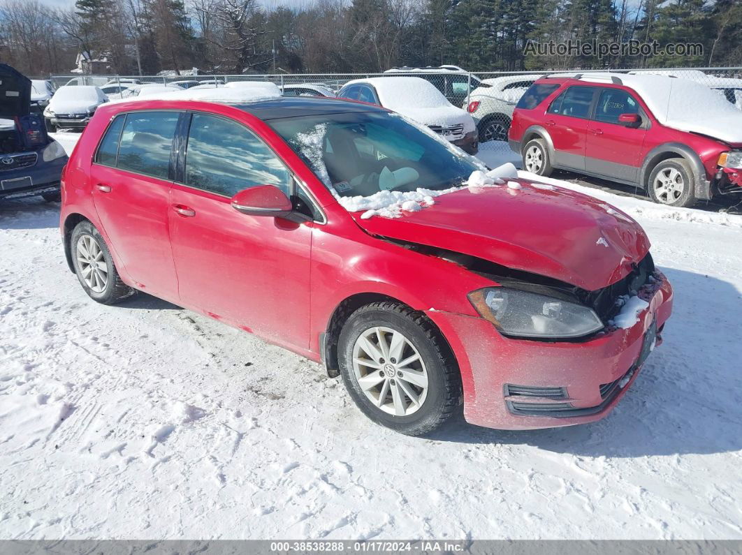 2016 Volkswagen Golf Tsi S 4-door Red vin: 3VW217AU8GM043294