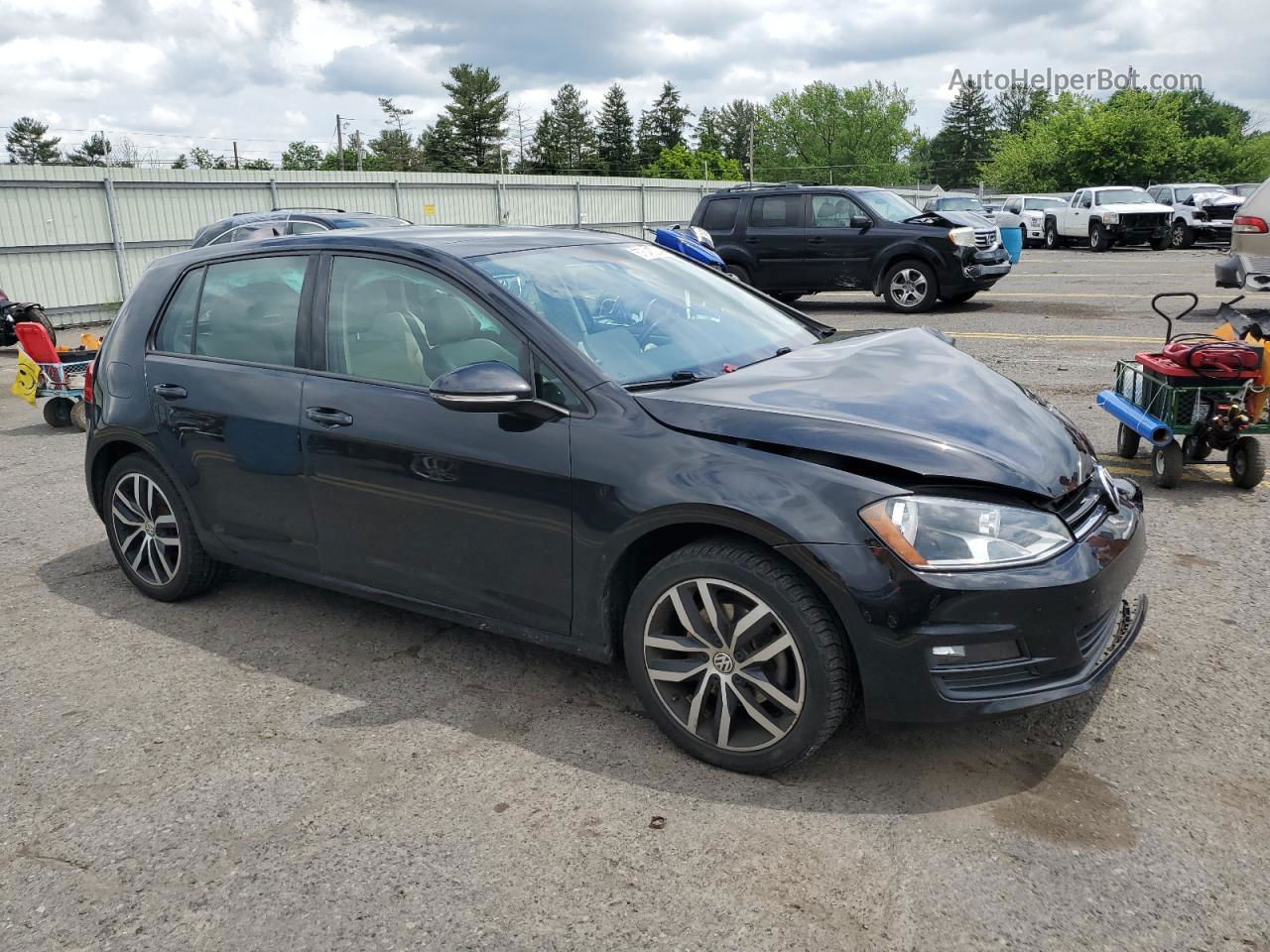 2016 Volkswagen Golf S/se Black vin: 3VW217AU8GM064212