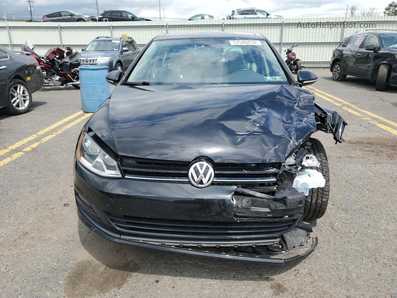 2016 Volkswagen Golf S/se Black vin: 3VW217AU8GM064212