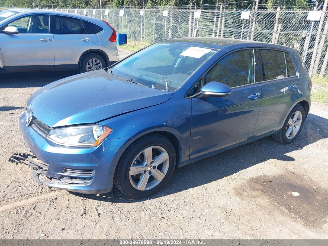 2017 Volkswagen Golf Tsi S 4-door/tsi Se 4-door/tsi Sel 4-door/tsi Wolfsburg Edition 4-door Blue vin: 3VW217AU8HM000561