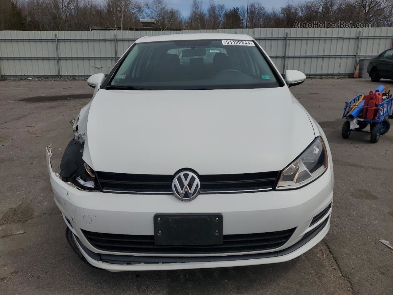 2017 Volkswagen Golf S White vin: 3VW217AU8HM014198