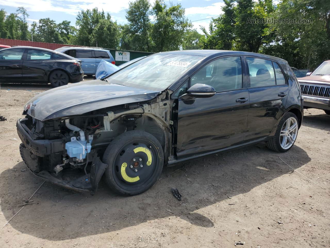 2017 Volkswagen Golf S Black vin: 3VW217AU8HM019191