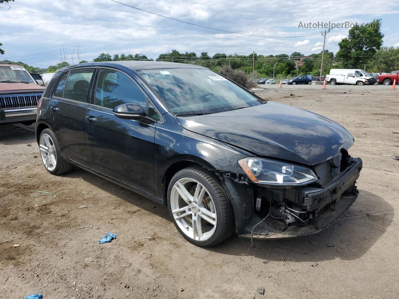 2017 Volkswagen Golf S Black vin: 3VW217AU8HM019191