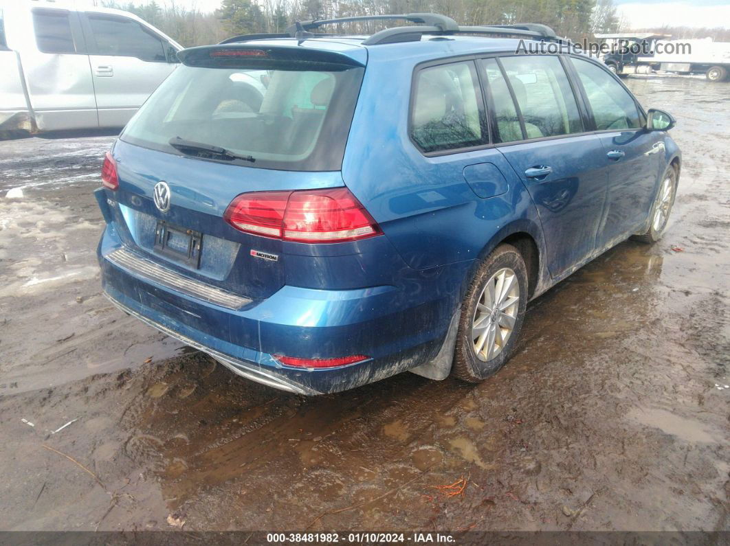 2019 Volkswagen Golf Sportwagen 1.8t S Blue vin: 3VW217AU8KM506544