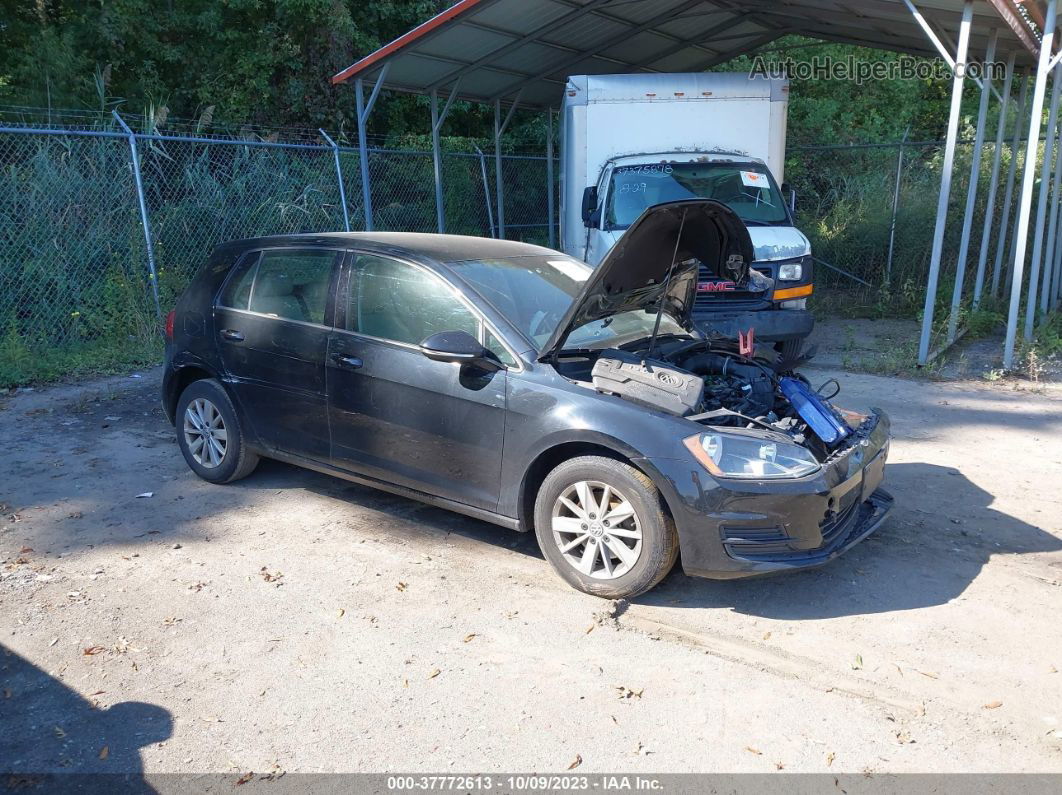 2015 Volkswagen Golf Tsi S Черный vin: 3VW217AU9FM067800