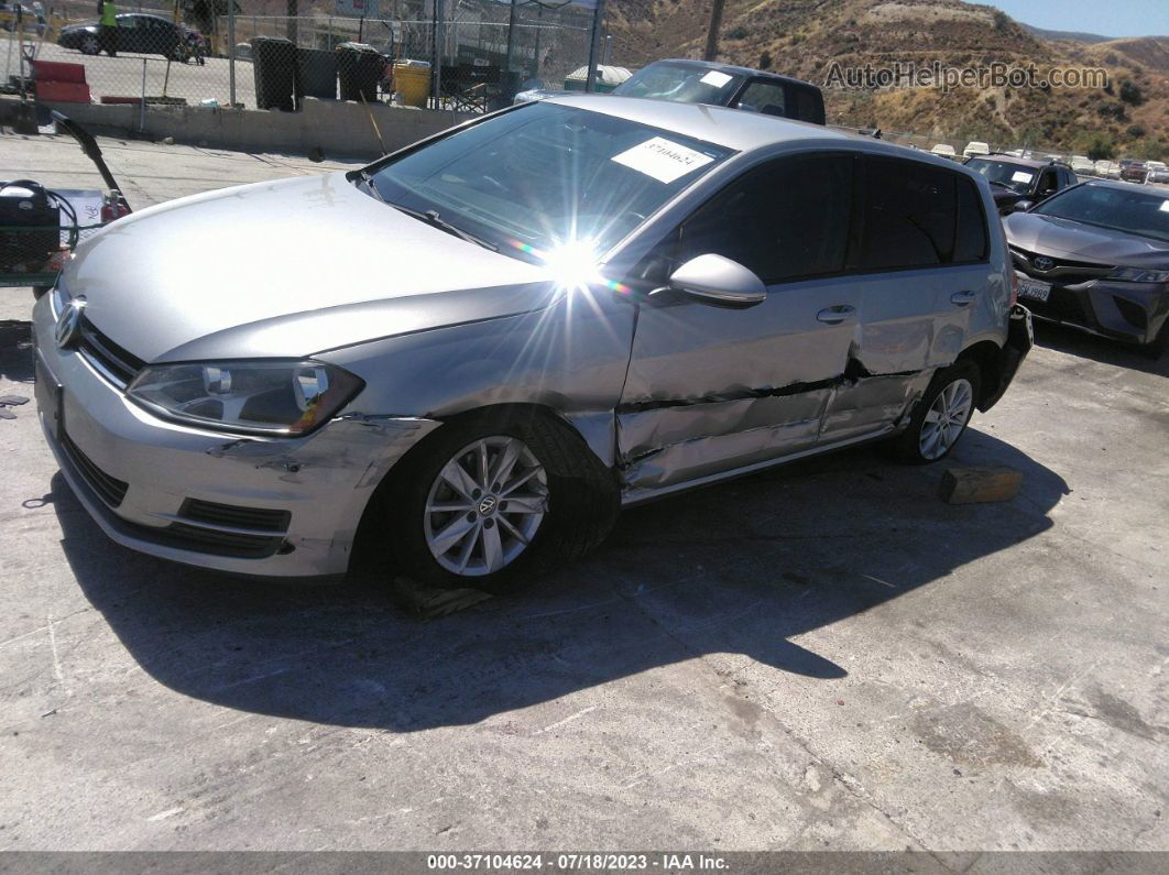 2016 Volkswagen Golf Tsi S Silver vin: 3VW217AU9GM024415