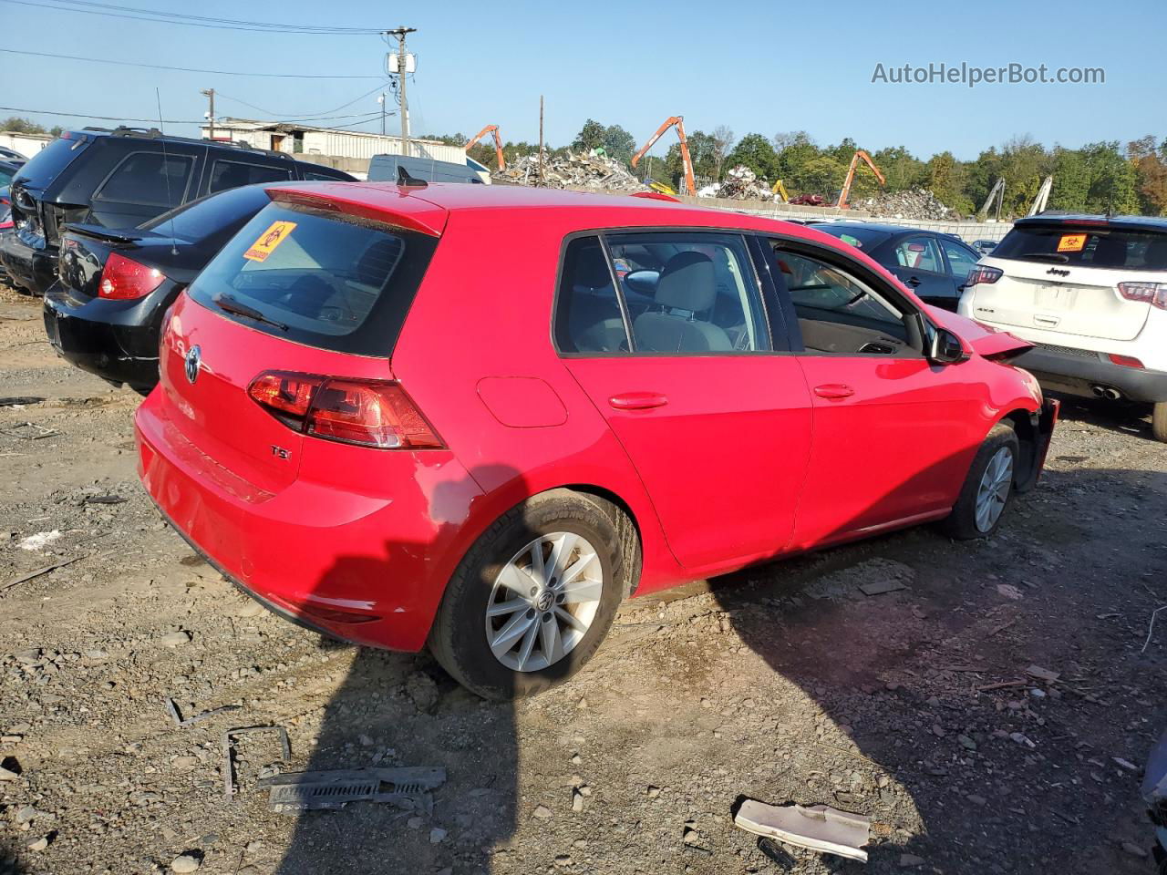 2016 Volkswagen Golf S/se Красный vin: 3VW217AU9GM029663