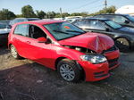 2016 Volkswagen Golf S/se Red vin: 3VW217AU9GM029663