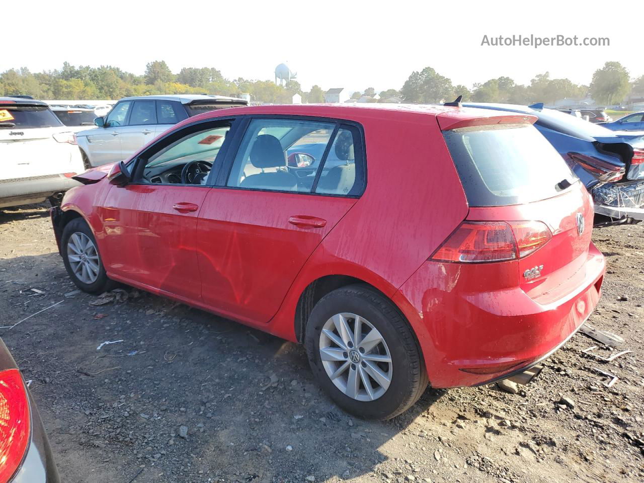 2016 Volkswagen Golf S/se Red vin: 3VW217AU9GM029663