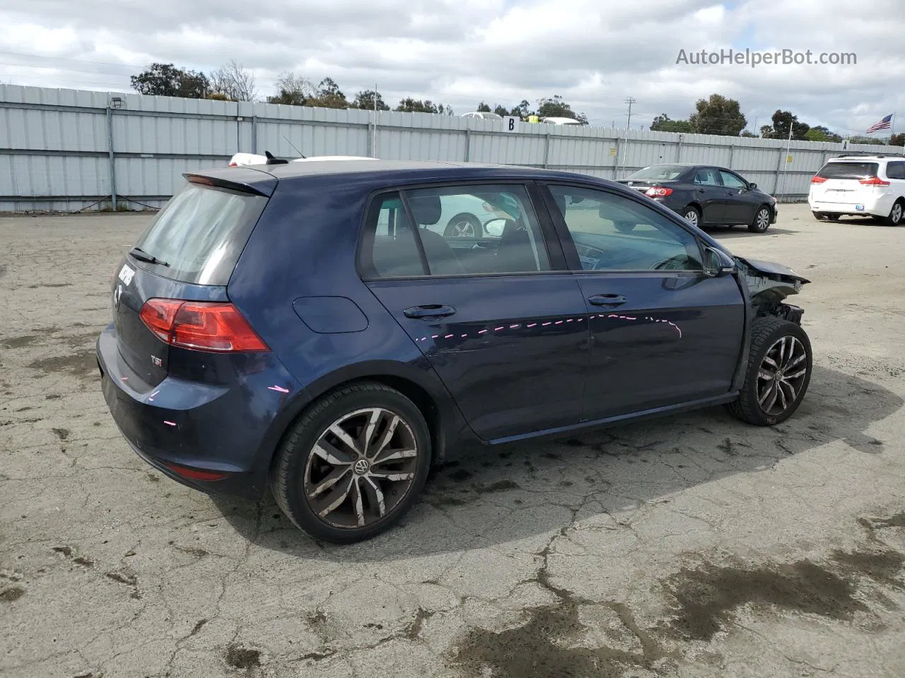 2016 Volkswagen Golf S/se Blue vin: 3VW217AU9GM030277