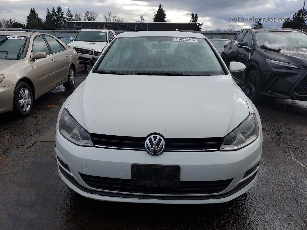 2016 Volkswagen Golf S/se Белый vin: 3VW217AU9GM038637