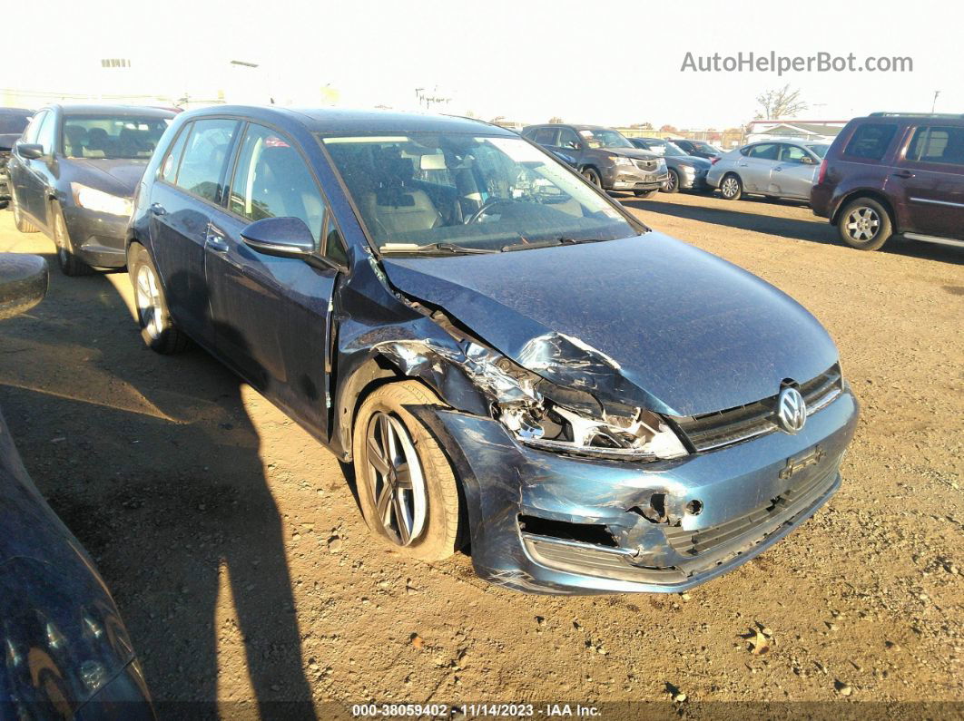 2017 Volkswagen Golf Tsi S 4-door/tsi Se 4-door/tsi Sel 4-door/tsi Wolfsburg Edition 4-door Синий vin: 3VW217AU9HM074720