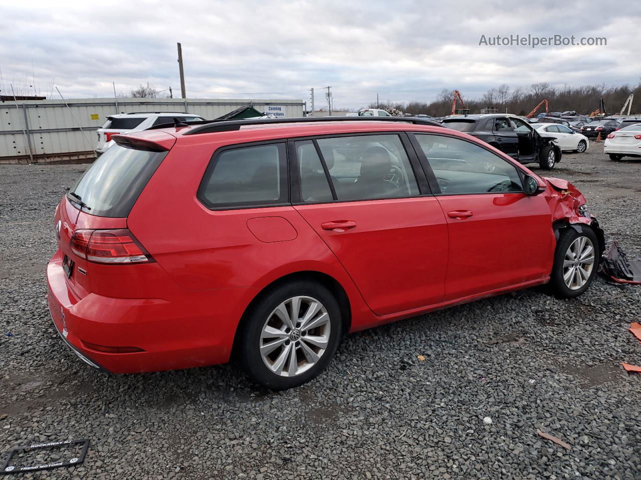 2019 Volkswagen Golf Sportwagen S Red vin: 3VW217AU9KM504365