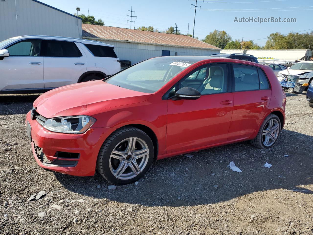 2015 Volkswagen Golf  Красный vin: 3VW217AUXFM024342