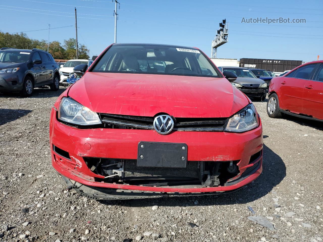 2015 Volkswagen Golf  Red vin: 3VW217AUXFM024342