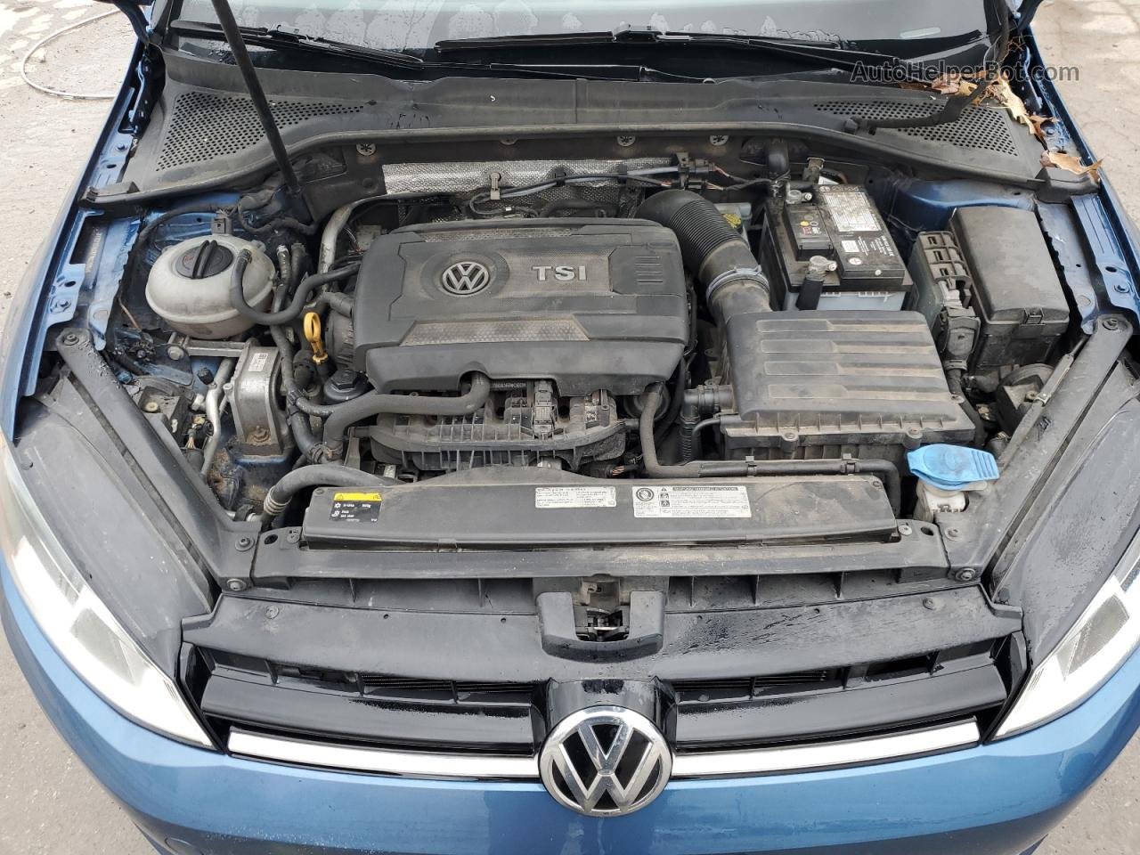 2015 Volkswagen Golf  Синий vin: 3VW217AUXFM029945