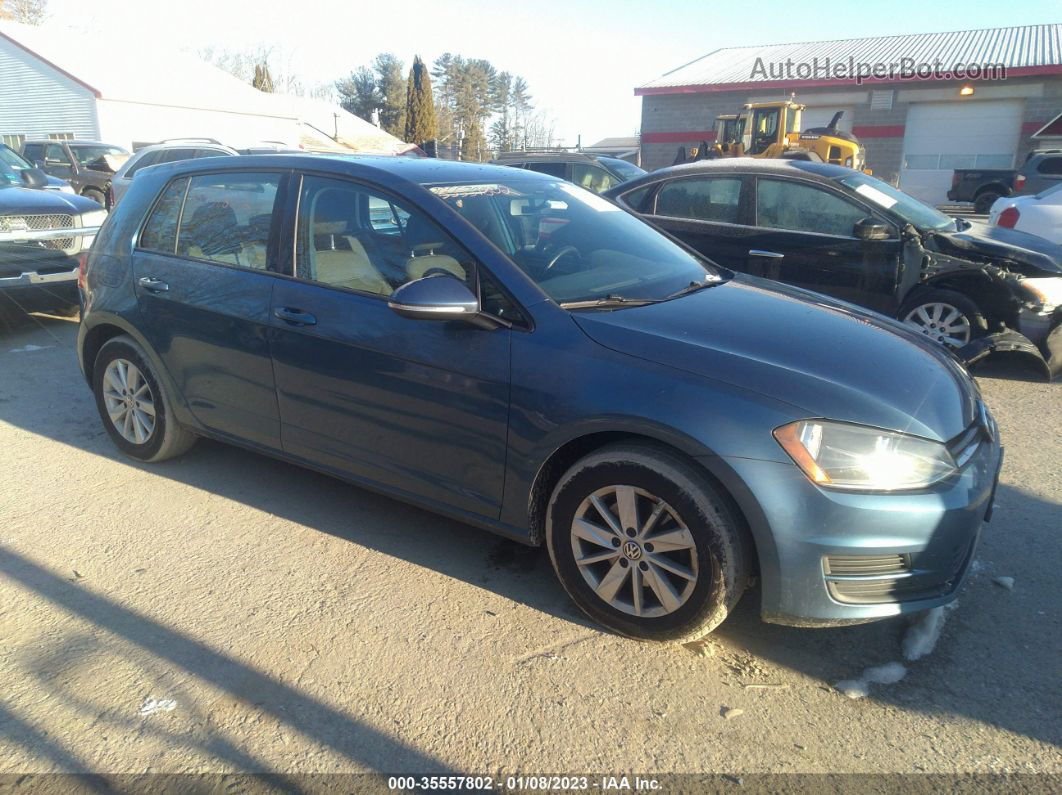 2016 Volkswagen Golf Tsi S Синий vin: 3VW217AUXGM028893