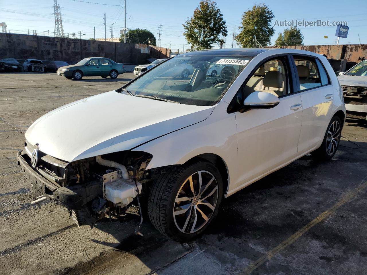 2016 Volkswagen Golf S/se White vin: 3VW217AUXGM029719