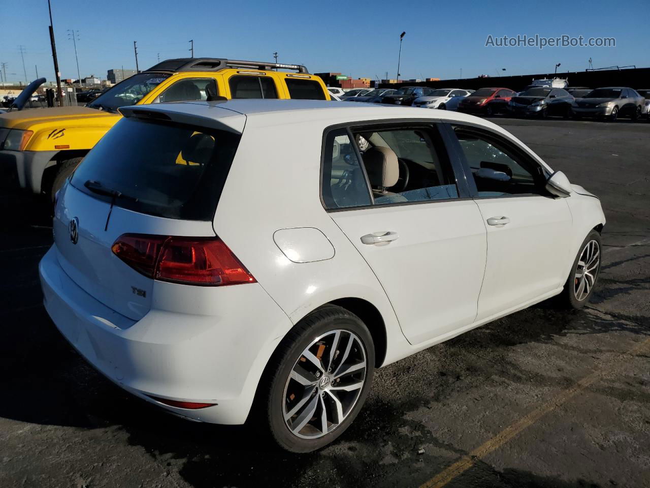 2016 Volkswagen Golf S/se White vin: 3VW217AUXGM029719