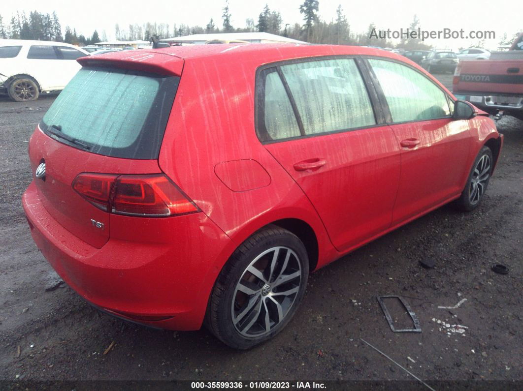 2016 Volkswagen Golf Tsi Se Red vin: 3VW217AUXGM036069