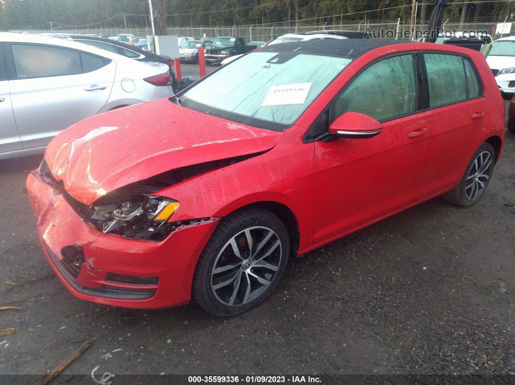 2016 Volkswagen Golf Tsi Se Red vin: 3VW217AUXGM036069