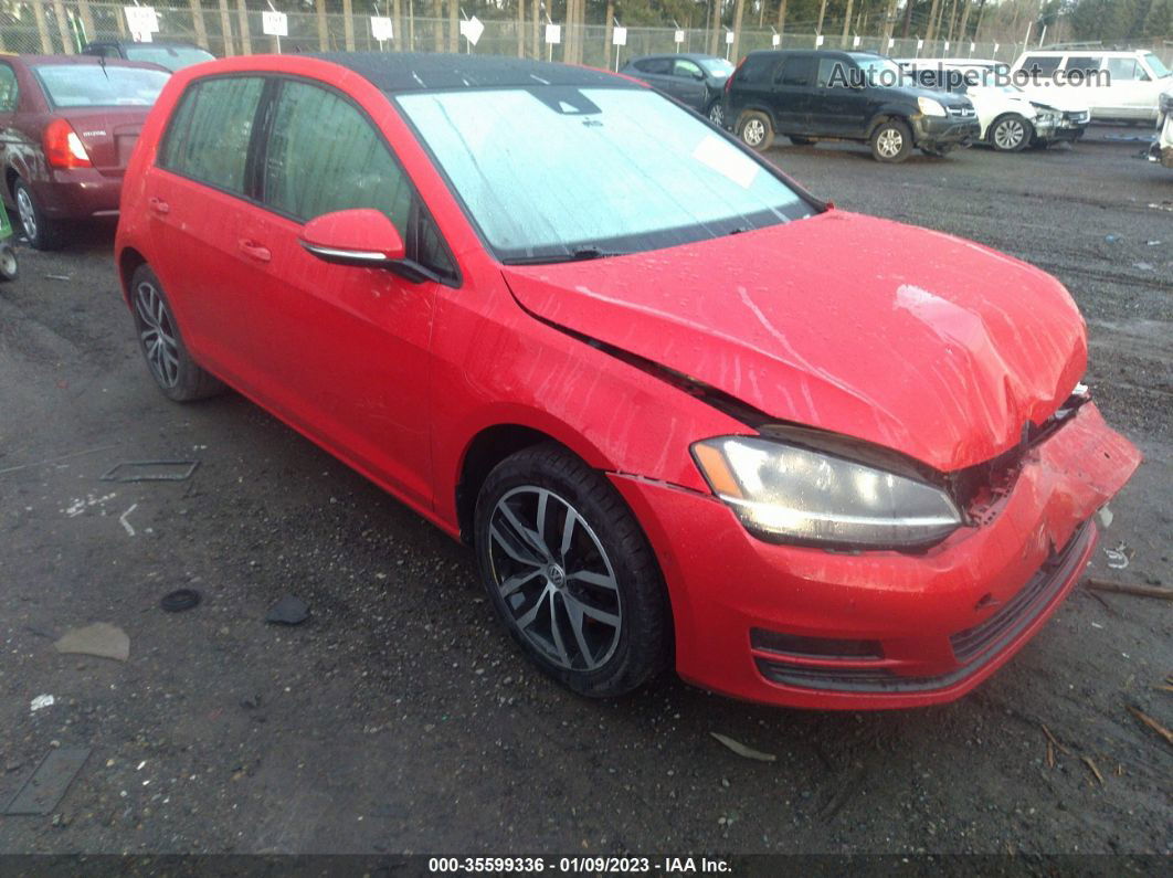 2016 Volkswagen Golf Tsi Se Red vin: 3VW217AUXGM036069