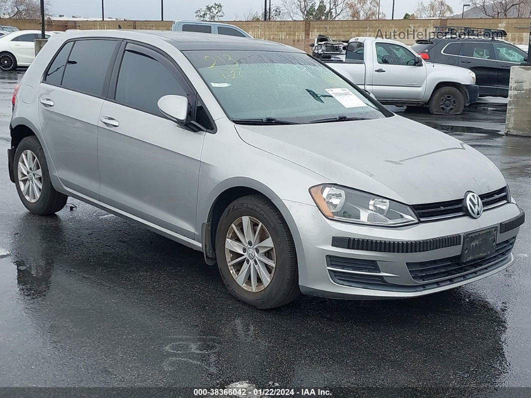 2016 Volkswagen Golf Tsi S 4-door Silver vin: 3VW217AUXGM039795