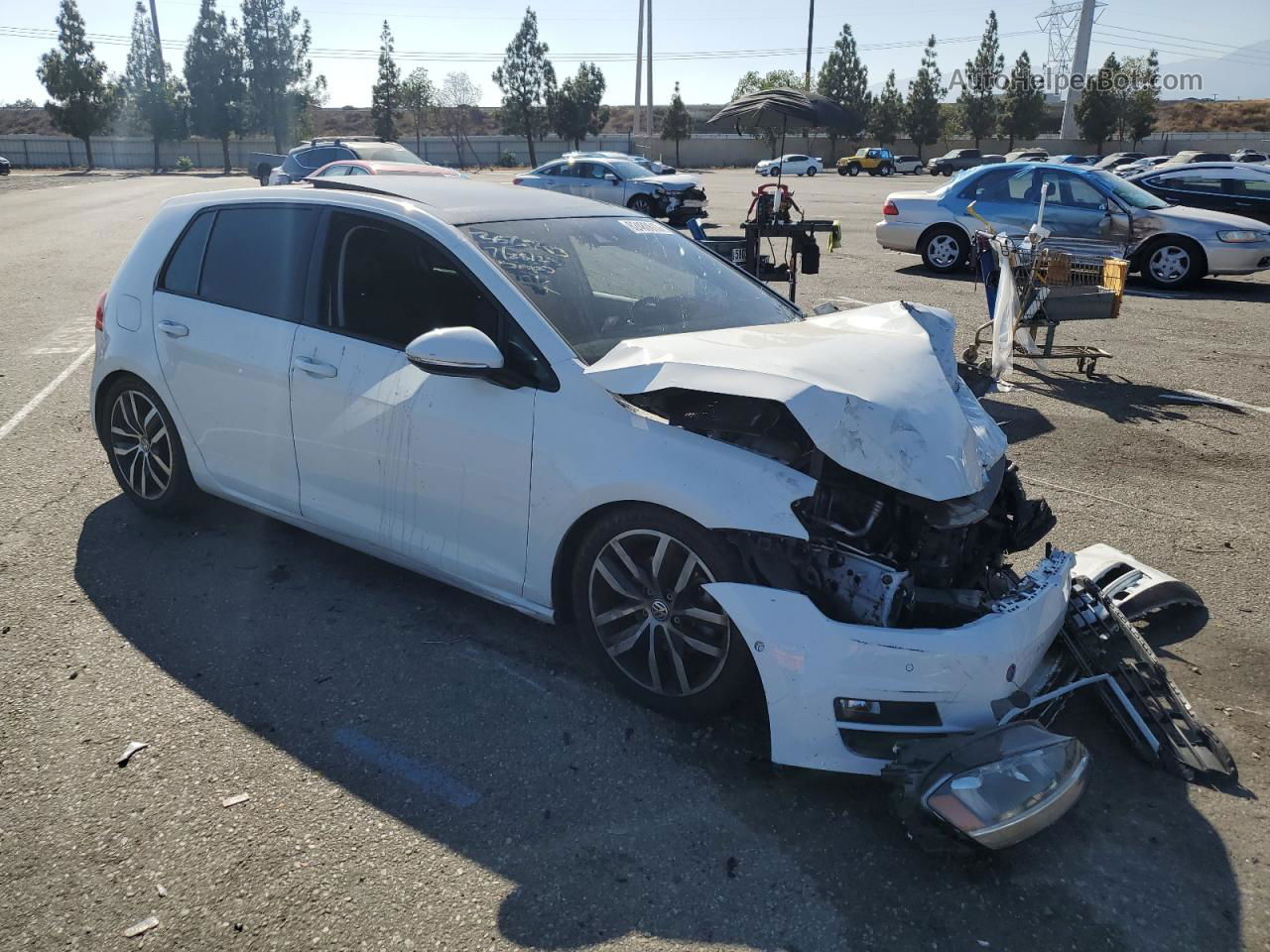 2016 Volkswagen Golf S/se White vin: 3VW217AUXGM048173