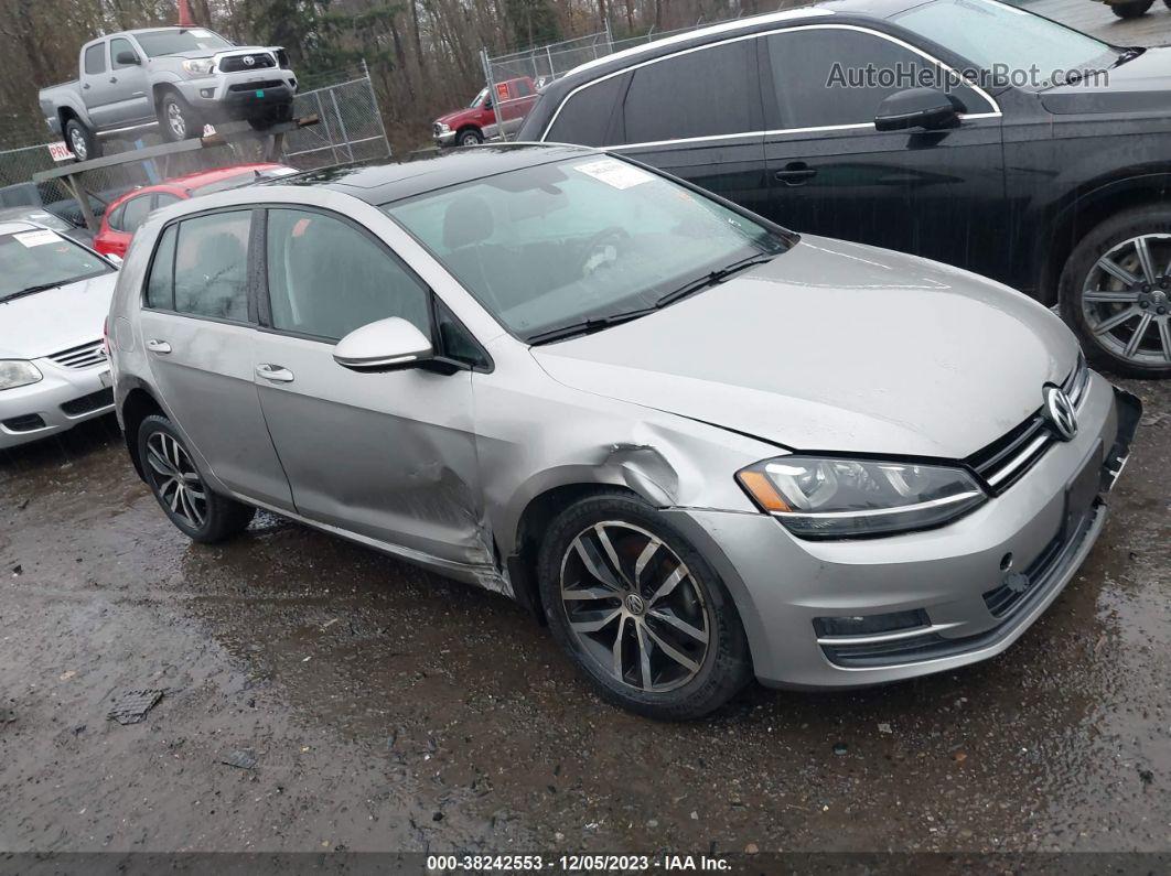 2016 Volkswagen Golf Tsi Se 4-door Серебряный vin: 3VW217AUXGM053048