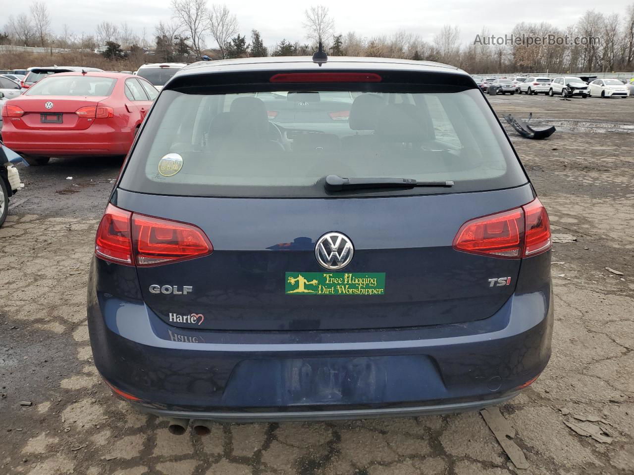 2017 Volkswagen Golf S Синий vin: 3VW217AUXHM025655