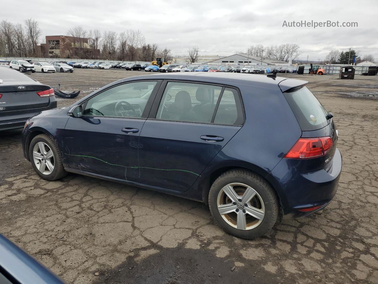 2017 Volkswagen Golf S Синий vin: 3VW217AUXHM025655