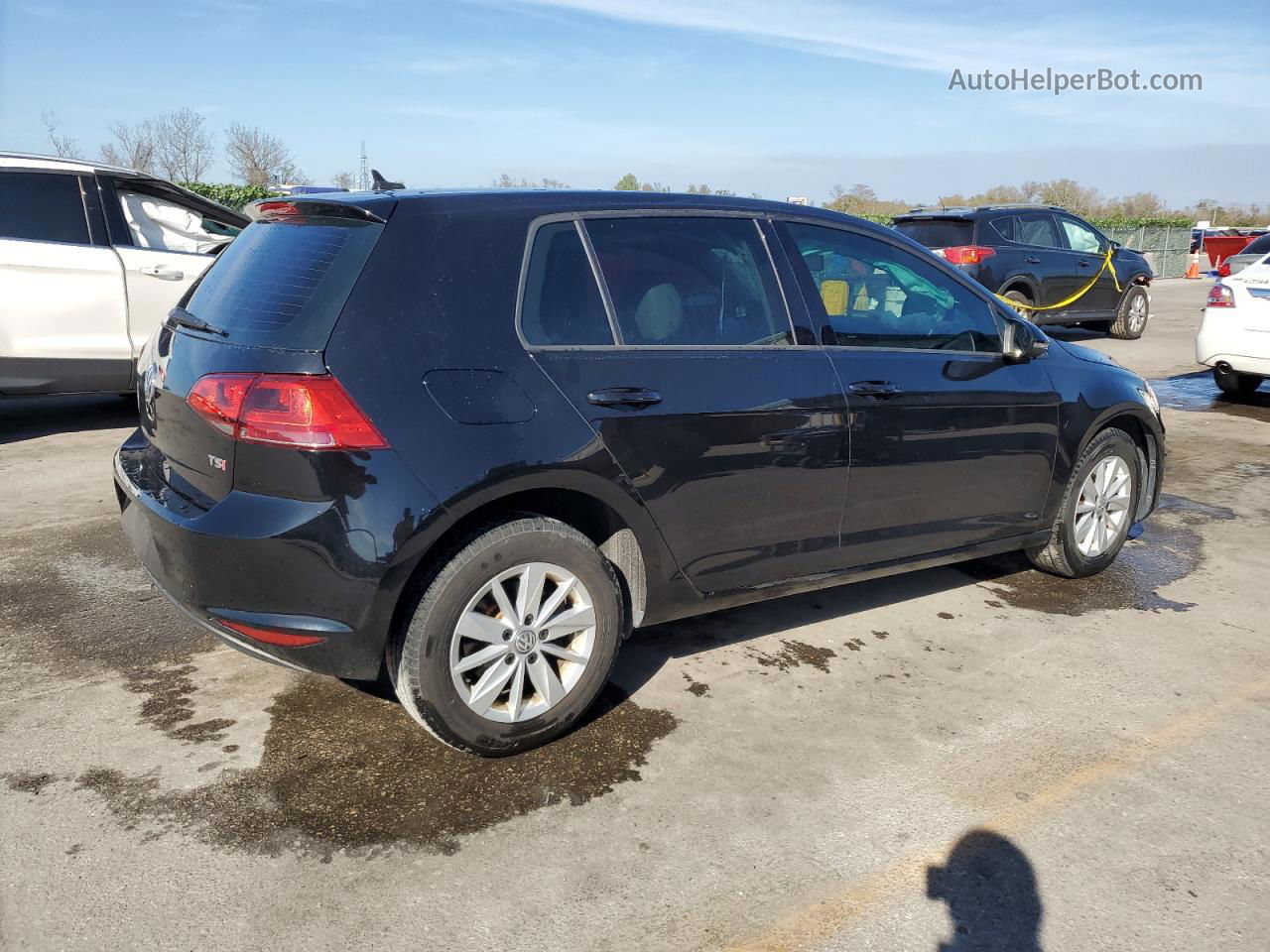 2017 Volkswagen Golf S Black vin: 3VW217AUXHM037806